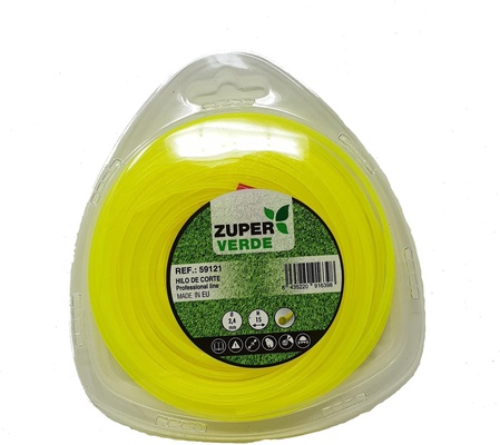 Hilo Desbrozadora Profesional Zuperverde Nylon Redondo 2.4mmx15m